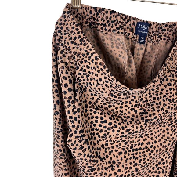 J.Crew Jamie Pant Leopard Print High Rise Cropped Pants Size 16 - Picture 5 of 8